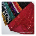 red embroidered fabric sequin embroidered velvet fabric embroidered material